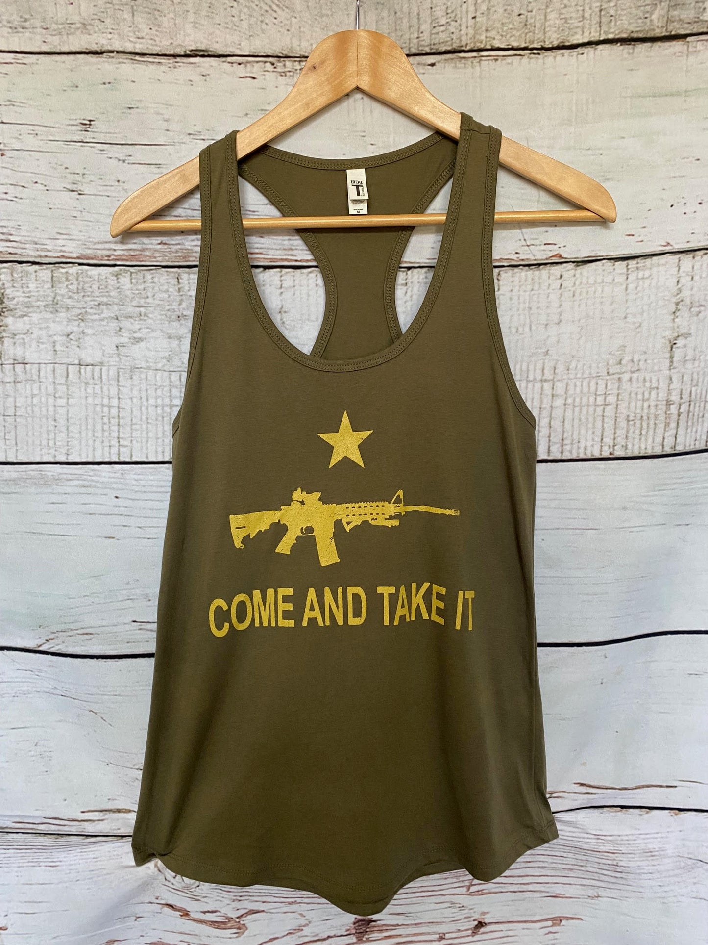 Come And Take It Tank - Military Green